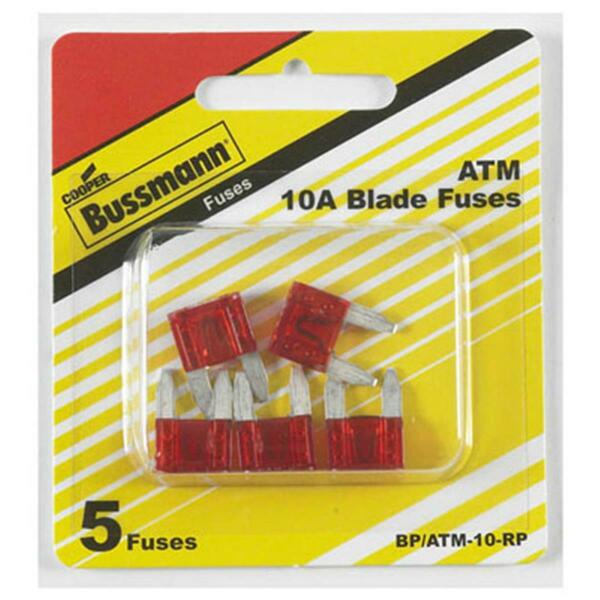Eaton Bussmann BP-ATM-10-RP 10 Amp RED Auto Fuse, 5PK 157663